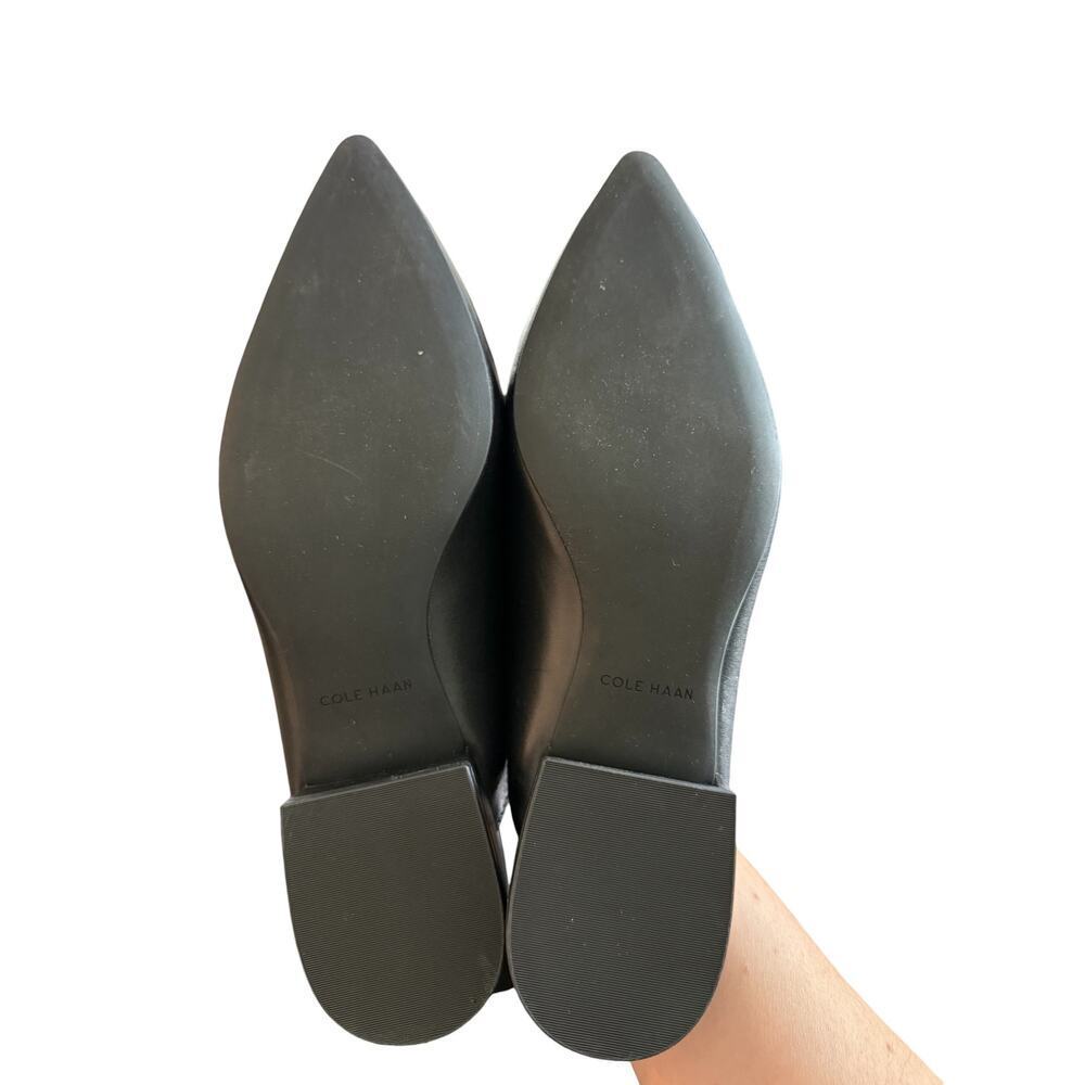 Cole Haan Women's Black Leather Pointed-Toe Piper Mules Size 9 - Picture 8 of 10